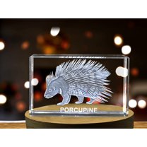 Porcupine Enigma | 3D Engraved Crystal Keepsake