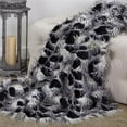 thumbnail image 1 of Porcupine Faux Fur Luxury Throw Blanket, Black & White - California King, 1 of 1