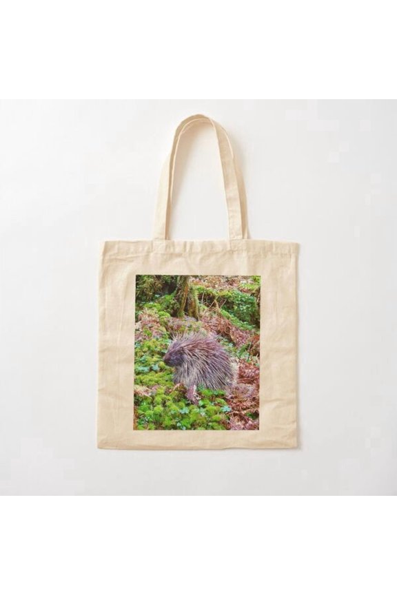 Porcupine In Juneau, Alaska Canvas Tote Bags, Reusable Shopping Bag