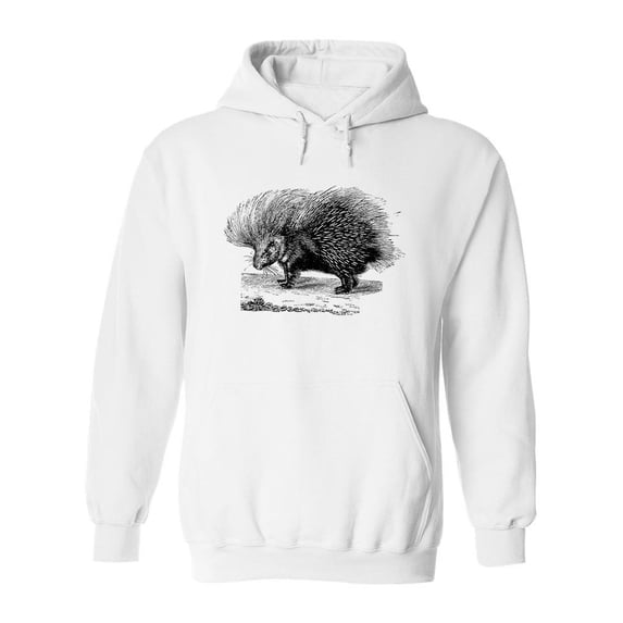 Porcupine Sketch Hoodie Men -Image by Shutterstock, Male x-Large