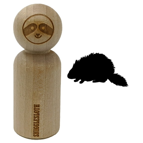 Porcupine Solid Rubber Stamp for Scrapbooking Crafting Stamping - Small 3/4 Inch