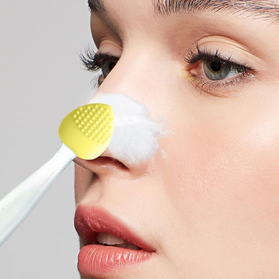 Pore Brush For Nose Heart Shaped Silicone Nose Cleaner Pores Remover Lip Scrub Exfoliator For Blackhead Facial Massage