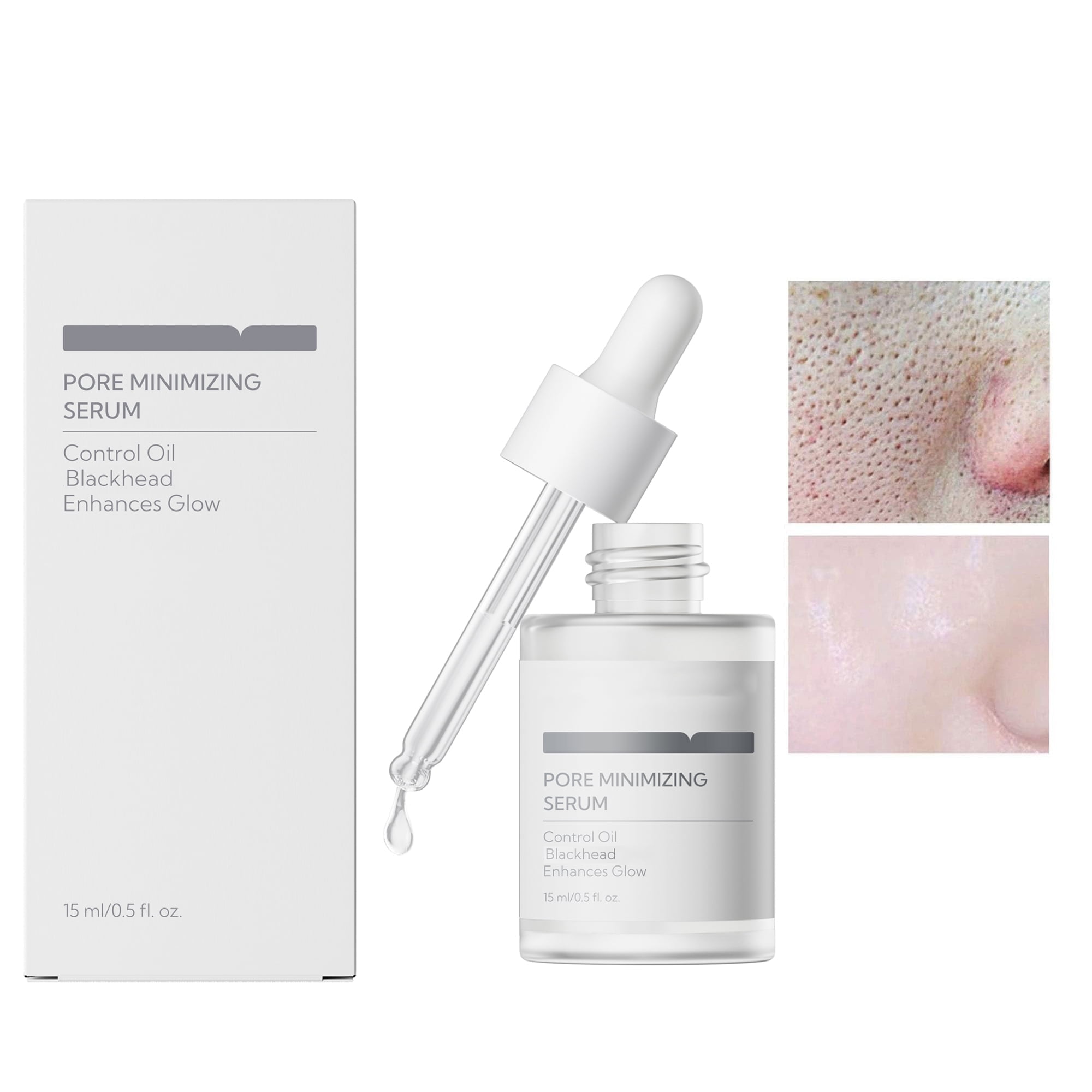 Pore Skin Care Serum Facial Essence for Shrinking Pores + Relieving Dryness + Oil Control Firming + Moisturizing, Face Care Product for Women