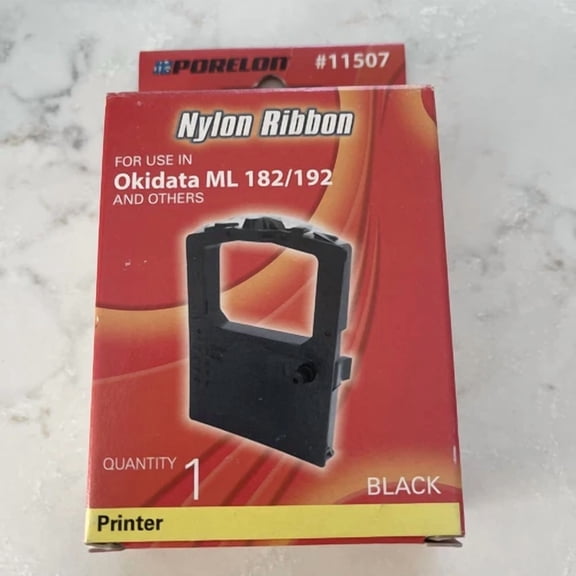 Porelon Nylon Ribbon #11507 For Okidata Microline 182/192 - Black
