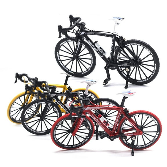 Porfeet 1/10 Simulation Alloy Racing Bike Road Bicycle Model Toy Gift Showcase Decor,Black
