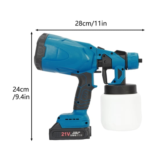 Porfeet 1 Set Mini Paint Sprayer Ergonomic Handle Long-Spray Distance 3 Spray Patterns Rechargeable Multipurpose Electric Handheld Powerful Paint Sprayer Machine Set,US Plug