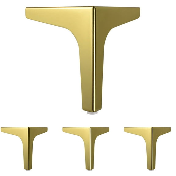 Porfeet 10/13/15/17cm Iron Height Raise Furniture Leg Cabinet Table Bed Foot with Screws(10cm)