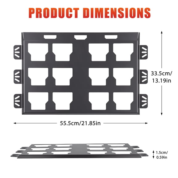 Porfeet 2Pcs Mounting Plates for Milwaukee Packout 48-22-8486, Metal Base for Milwaukee Toolboxes, 100 Lbs Load Capacity, Compatible with Packout Tool Storage Setup and System Organization,2pcs