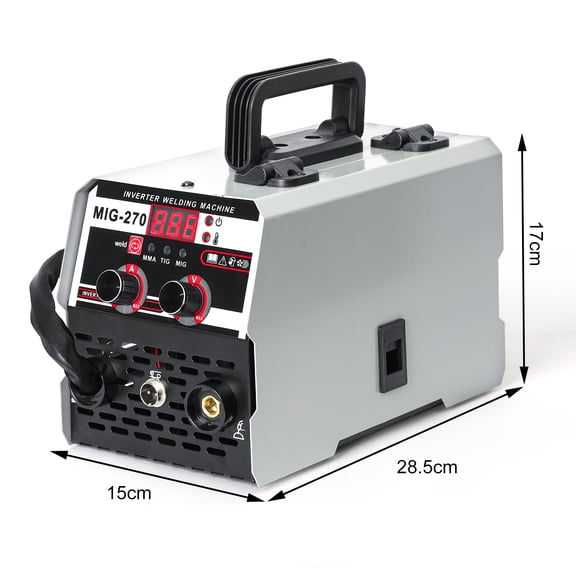 Porfeet 3 in 1 MIG Welder Inverter, LED Digital Display MIG Welder, TIG MIG Welding Machine, Gasless MIG Welder, Multi Process Welding Machine,US Plug