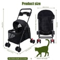 thumbnail image 1 of Porfeet 4 Wheels Dog Cat Stroller, Outdoor Travel Pet Folding Stroller, Dog Cat Cage Stroller with Cup Holder, Visible Window for Medium Small Dog,Pink, 1 of 13