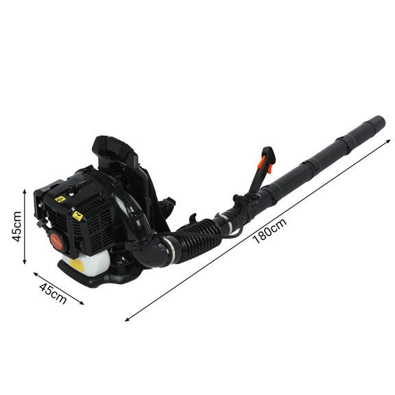 Porfeet 52CC Gas Powered Backpack Leaf Blower, 550CFM 2-Stroke 1.7HP Snow Leaf Blower for Lawn Care Yard Dust Debris,Black