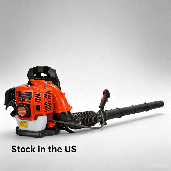 Porfeet 550 CFM Leaf Blower,Gas Blower,Orange Gas Leaf Blower for Lawn Care,Backpack Blower,1 Set Leaf Blower 2-Stroke Engine Multi-Purpose 52 Cubic Centimeter High Strength Snow Blower for Outdoor