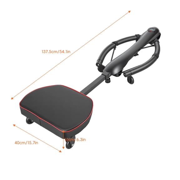 Porfeet Abdominal Toning Machine with LCD Display, Adjustable Resistance Fitness Gear for Core, Arm, Back Strength Training, Full Body Upper Workout Equipment for Home Gym, Men and Women,Black