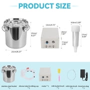 Porfeet Automatic Pulsating Goat Milking Machine,5L Stainless Steel Bucket, Food-Grade Silicone Cups Tubes, Portable Adjustable Suction Milker for Farm Home Use,Style M
