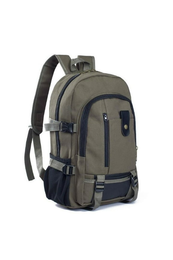 Backpack Large Capacity Anti-Theft Design Canvas Canvas Backpack for Daily Life,Army Green