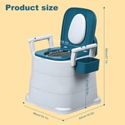 Porfeet Bedside Commode, Portable Toilet for Adults, Toilet Chair Seat with Detachable Armrest, Mobile Portable Toilet, Adult Potty Chair for Elderly,Style 1