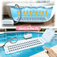 thumbnail image 1 of Porfeet Bubble Bath Mat,Full Body Spa Mat for Bathtub,6-Speed Bubbles,Remote Control & Non-Slip Suction Cups for Home Relaxation,White, 1 of 13