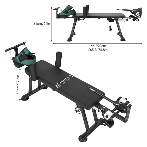 Porfeet Full Body Traction Table, 35W Electric Lumbar Traction Bed ...