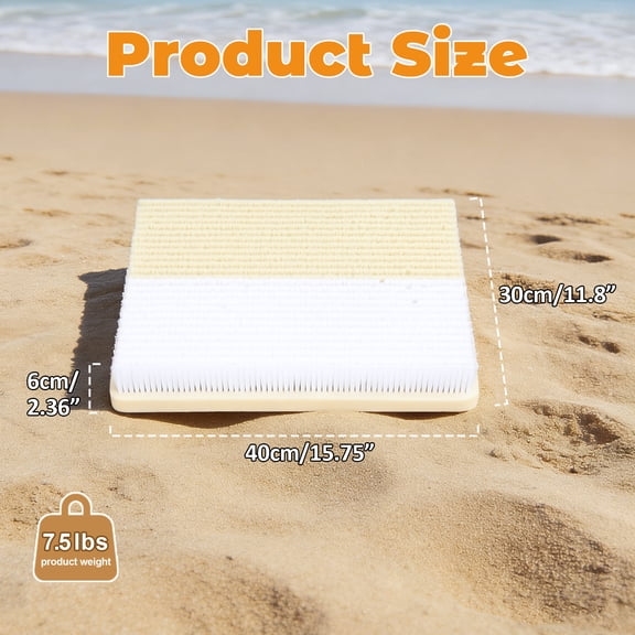 Porfeet Golf Bunker Practice Mat, Dual Sand Trap Trainer with Shallow and Deep Pit Simulation, Golf Chipping Mat for Indoor Outdoor Golf Chipping Practice,Yellow