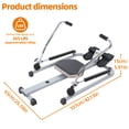 thumbnail image 1 of Porfeet Home Rowing Machine, Hydraulic Rower with LCD Monitor, Adjustable Resistance up to 110LBS and Large Cushioned Seat, 265LBS Quiet Rowing Machine for Aerobic Exercise Fitness,Black, 1 of 13
