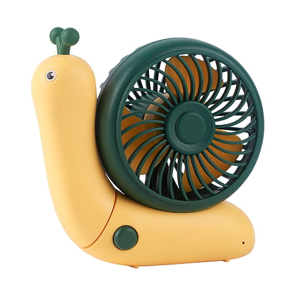 Porfeet Mini Fan Silent Strong Wind Fodable Cartoon Snail Student USB Charging Desk Handheld Cooling Fan for Office