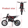 thumbnail image 1 of Porfeet Mini Kid Dirt Bike, 49CC 2-Stroke Gas Powered Motorcycle with Off-Rode Tire, Front Rear Disc Brakes, Shock Absorption Pocket Motorbike, Up to 25 Mph, Max Load 330 LBS,Red4, 1 of 13