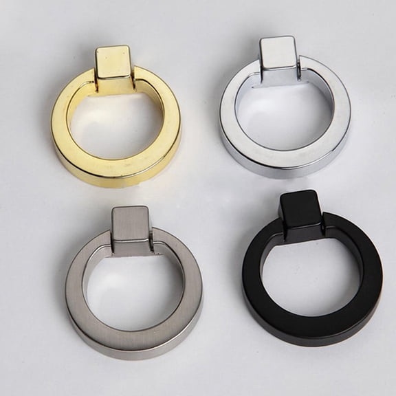 Porfeet Modern Dresser Knobs Pull Ring Drawer Pulls Cabinet Door Knobs Rings Handle(Gold)