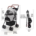 thumbnail image 1 of Porfeet Pet Stroller, Folding Dog Stroller, Pet Folding Stroller, 4 Wheels Dog/Cat Puppy Stroller, Travel Carrier for Small/Medium Pet,1 Set, 1 of 13