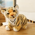 thumbnail image 1 of Porfeet Plush Toy Rich Facial Complexion Elastic Texture Bright Color Tiger Cuddle Baby Plush Toy for Children,White 33cm, 1 of 10