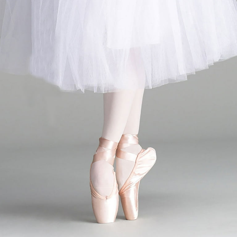 Ballet shoes with fashion ribbons attached