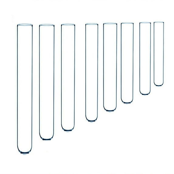 Porfeet Round Bottom Baking Mouth Glass Test Tube Vial Experiment Teaching Instrument(5)