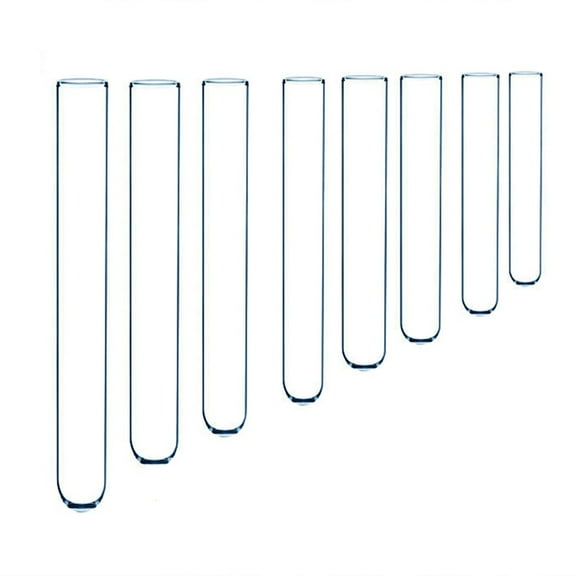Porfeet Round Bottom Baking Mouth Glass Test Tube Vial Experiment Teaching Instrument(6)