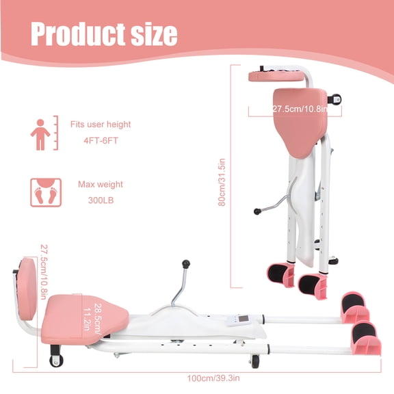 Porfeet Split Machine, Leg Stretcher, Stretching Equipment, Leg Stretcher Machine, Split Machine Trainer for Flexibility, Yoga Ballet Dance And Gymnastics Training Equipment,Pink,2