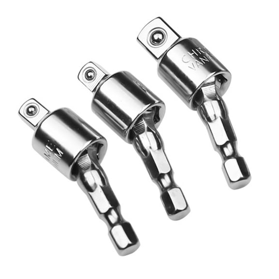 Hevirgo Universal 360 Degree Swivel Connector Hex Square Wrench Socket Adapter Fit Tool(3/8 Inch)