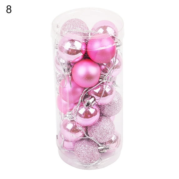 Porfeet Xmas Trees Ball Decor,Shatterproof Blue Christmas Ball Ornaments, 24 Count (1.2")