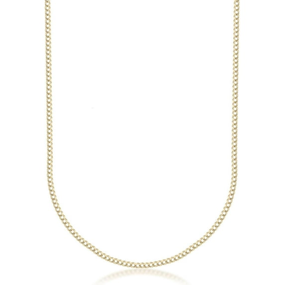 Pori Jewelers 14K Gold 2.0mm Cuban Link Chain Necklace, Yellow or White Gold, 14"-30"