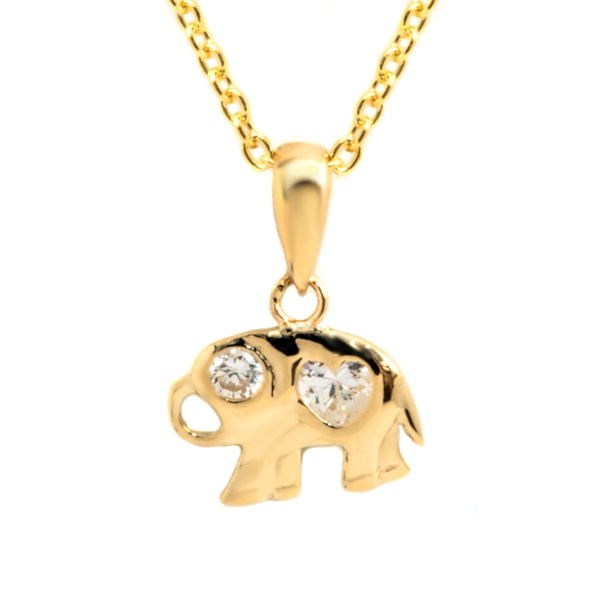 Pori Jewelers 14K Solid Gold Elephant Pendant Necklace BOXED