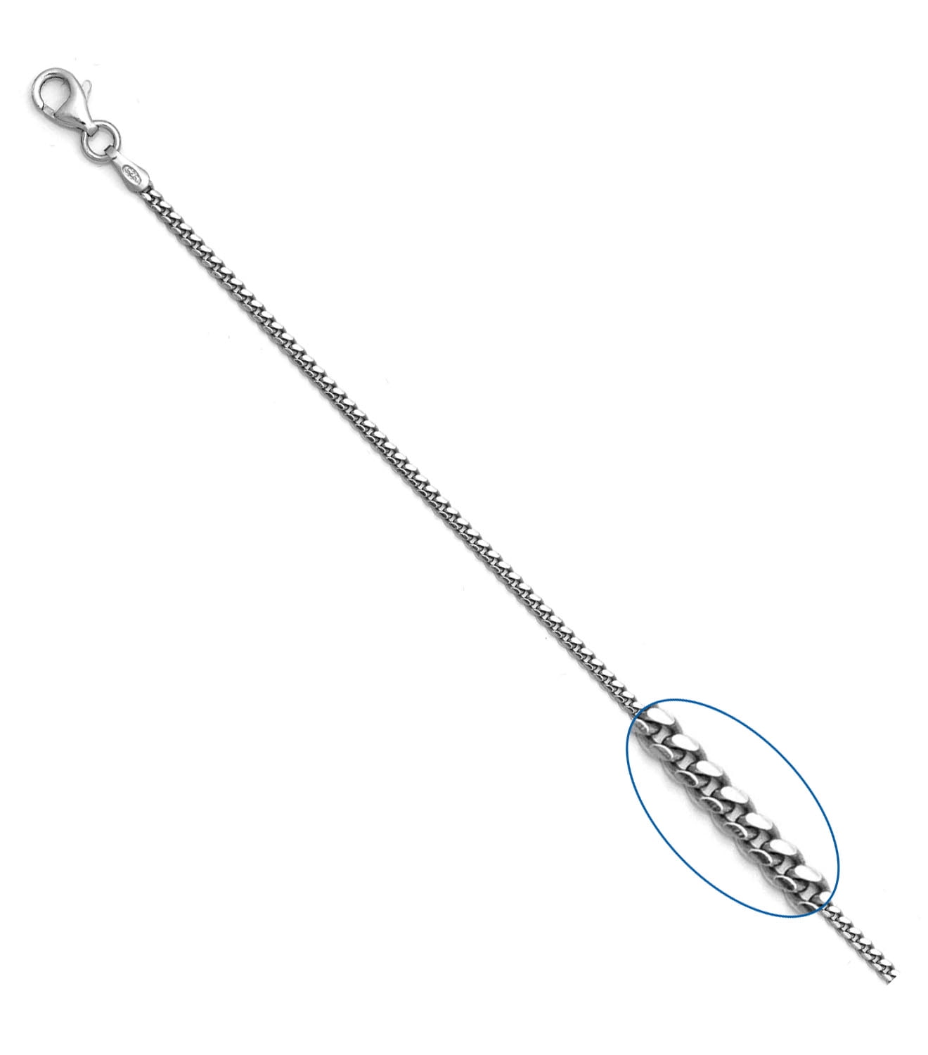 Pori Jewelers 925 Sterling Silver  High Polished  1.9MM Miami Cuban 060 Chain necklace