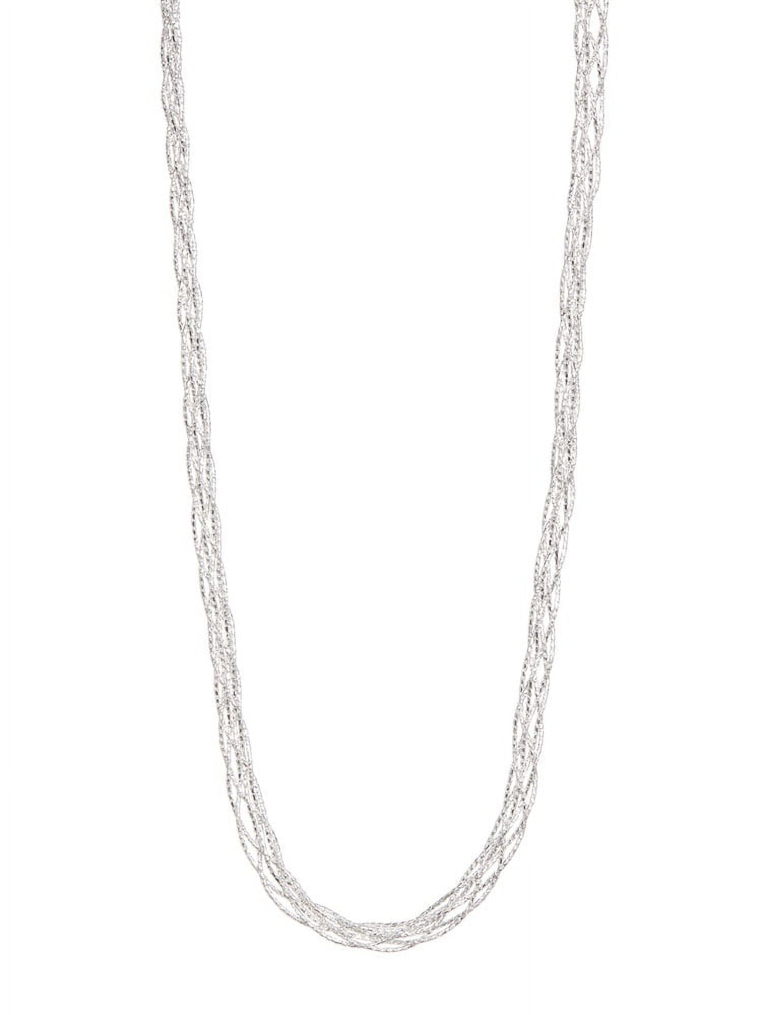 Pori Jewelers Sterling Silver 6-Row Necklace - Walmart.com