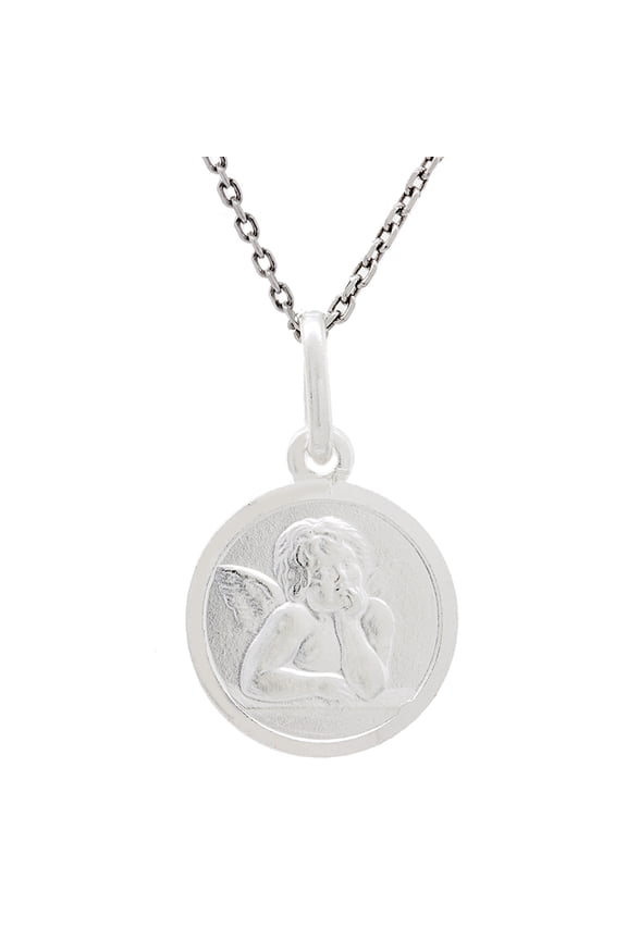 Sterling Silver Angels Pendant Necklace, 16"