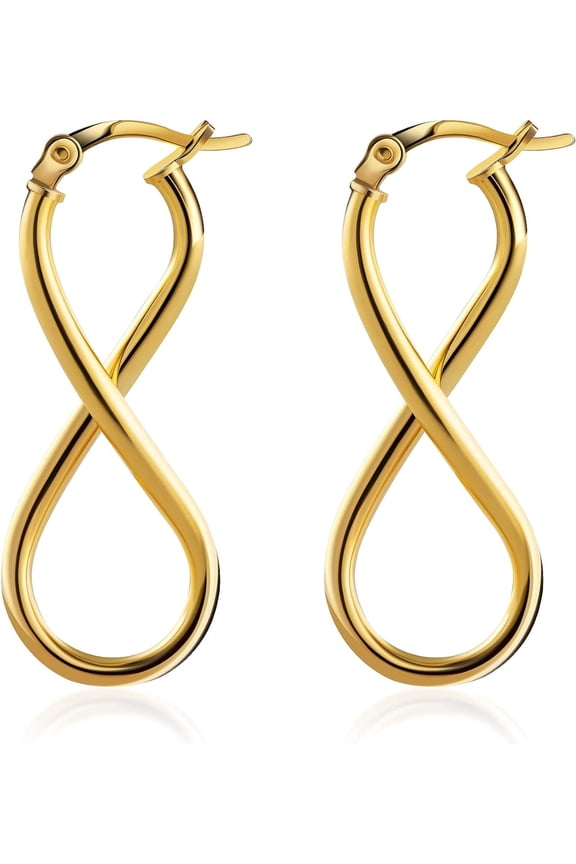 Sterling Silver Infinity Hoop Earrings
