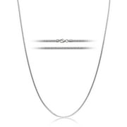 Pori Jewelers Sterling Silver Polished 1mm Box Chain, 16"