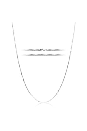 Sterling Silver Polished 1mm Box Chain, 18"