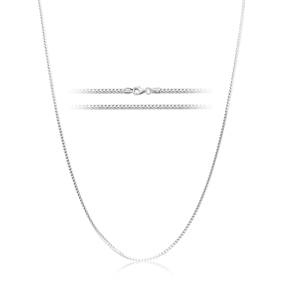 Pori Jewelers Italian Polished Box Sterling Silver Chain Necklace, 1 mm, 18 in