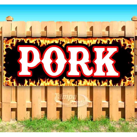 Pork 13 oz Vinyl Banner With Metal Grommets