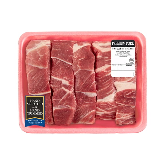Pork Butt Country Style Ribs, Bone-In, 1.73 - 2.34 lb