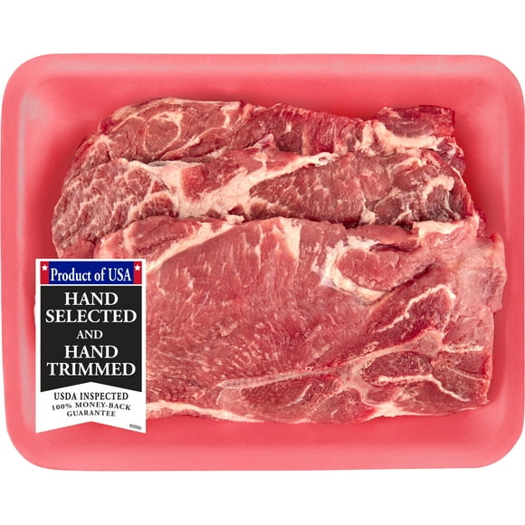 Pork Butt Steak Bone-in Family Pack, 3.1 - 5.1 lb Tray