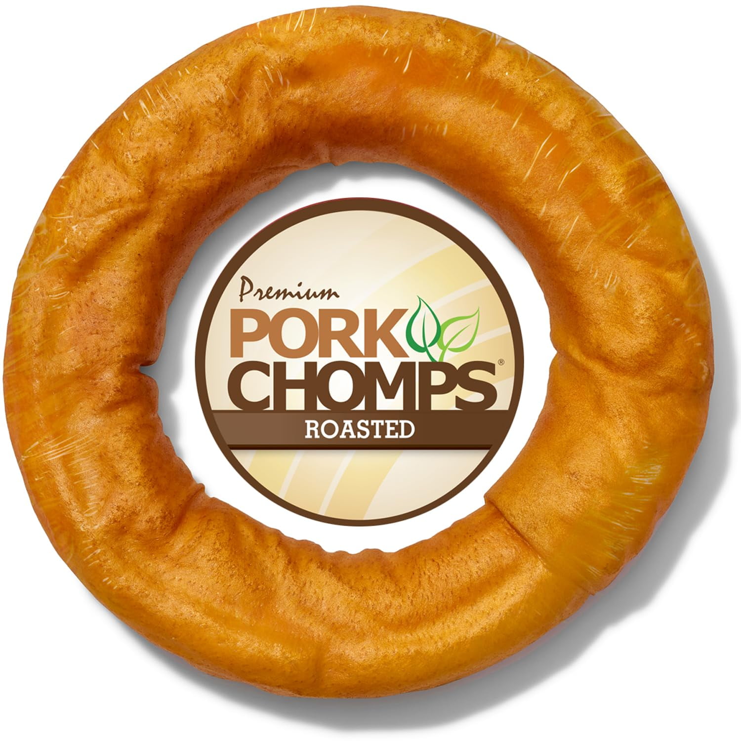 Pork Chomps Roasted Pork AIF4 Skin Dog Chew, 6inch Bagel, 1 Count