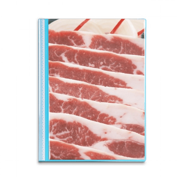 Pork Chops Meat Food Texture Book Sheet Protectors Portfolio Binder Folder