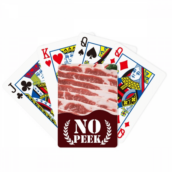 Pork Chops Meat Food Texture Peek Poker Playing Card Private Game